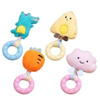 Squeaky Plush TPR Dog Chew Ring Toy
