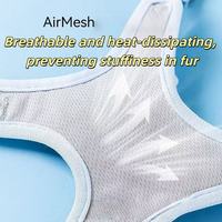 breathable air mesh lining cat harness, heat dissipation for cat outdoor walking