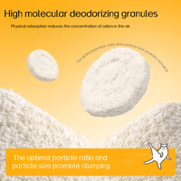 Cassava cat litter contains high-molecular deodorizing granules.