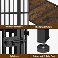 Heavy duty steel dog crate details, safe lock and anti scratch quiet feet