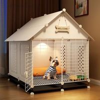 Indoor House Shaped Dog Crate, Modular Small Dog Playpen with Divider