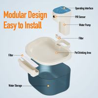 Modular pet water feeder easy installation steps pump filter setup