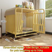 Golden yellow heavy duty square tube dog kennel for big dogs