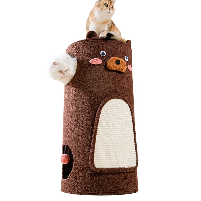 3-Level Indoor Cat Tree,Small Cat Tree for Multiple Kitties