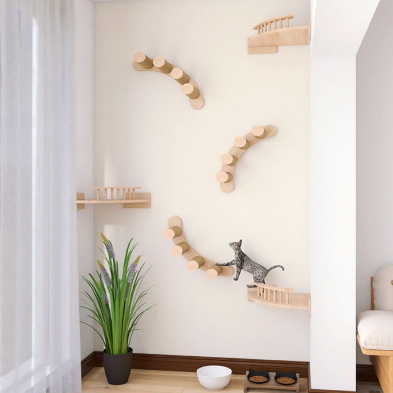 DIY Cat Wall Shelves, Stable 5 in 1 Cat Walls Furniture Set