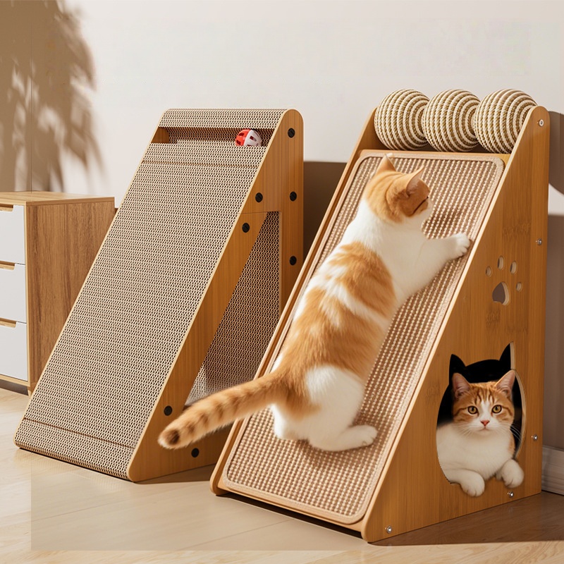 Triangle sisal Cat Scratcher board,Cat Scratcher board with Cave&Ball Toy