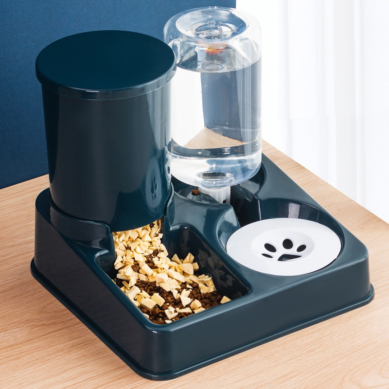 Double-bowl feeder,automatic feeder,water and food  cats bowl feeder