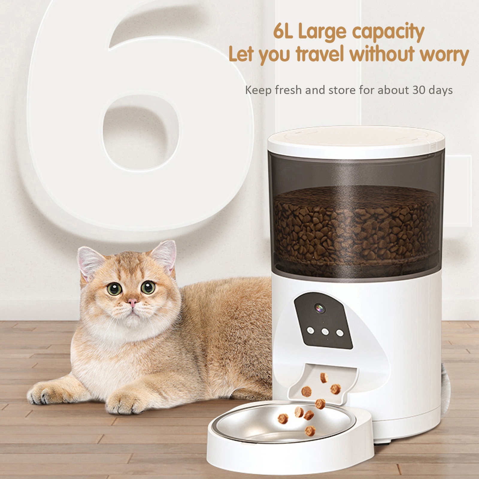 Factory direct sales of smart pet feeder, APP remote feeding HD automatic feeder