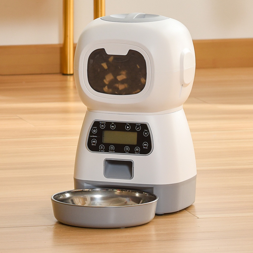 3.5L Smart Timed and Metered Feeder, Cute and Smart Automatic Pet Feeder
