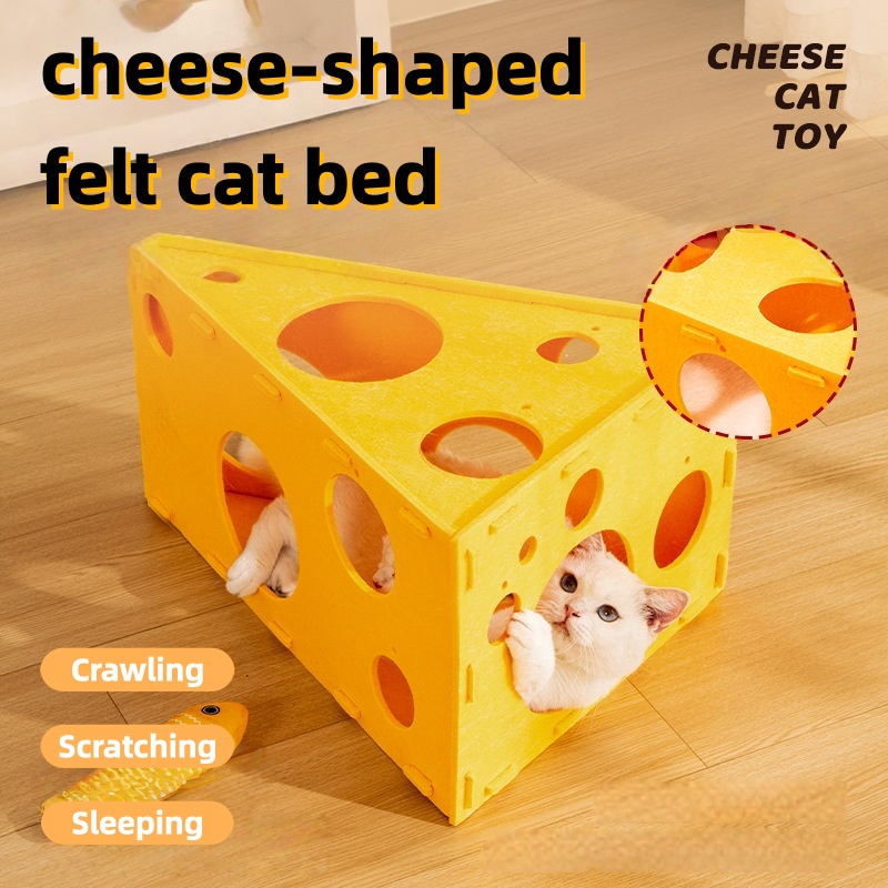 Cats Bed with Interactive Holes,multi-functional Cat Bed