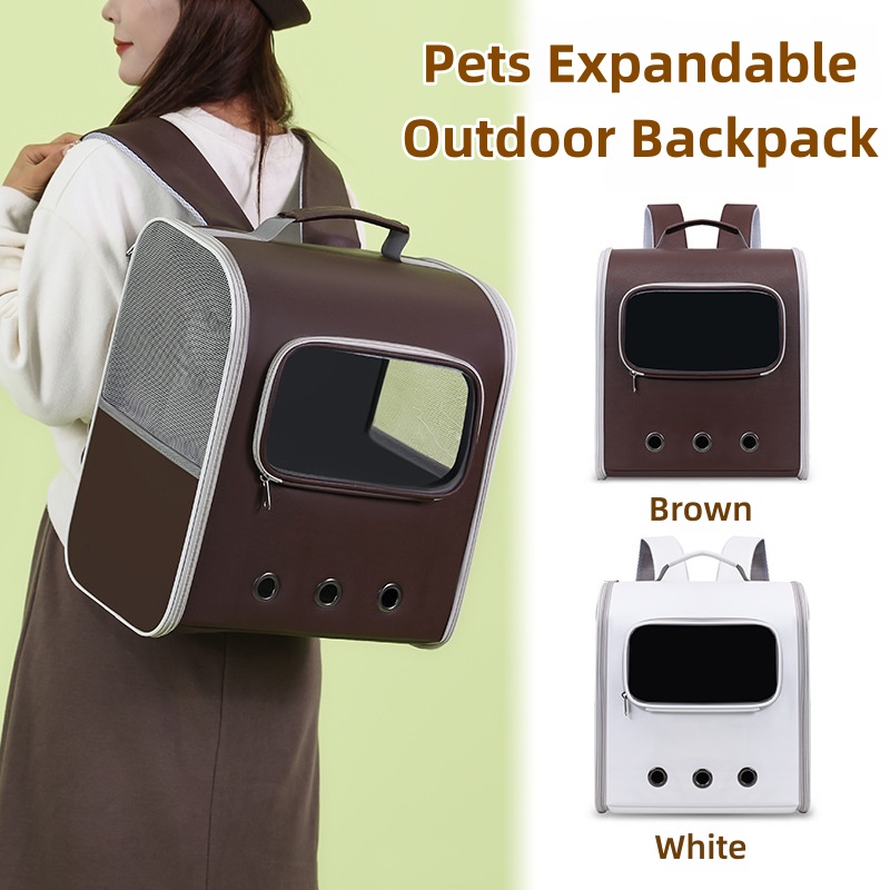 Expandable Pet Backpack, Pet Backpack with Breathable Mesh