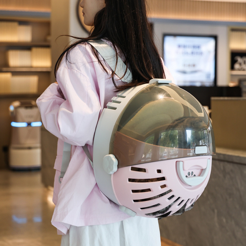 Pet carrier capsule, Portable backpack with shoulder and hand handles, Outing backpack