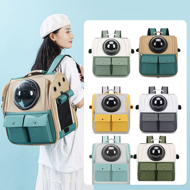 Large capsule-style handbag, wholesale Foldable breathable cat backpack