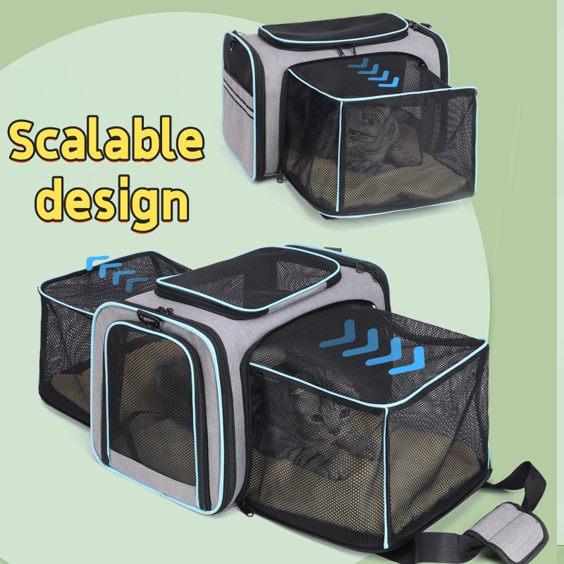 Portable handbag/shoulder bag, large capacity bag, Expandable and foldable cat carrier 