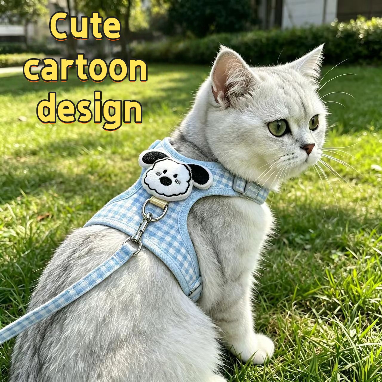 Cat leash, anti-struggle cat walker, Adjustable pet leash, kitten chain