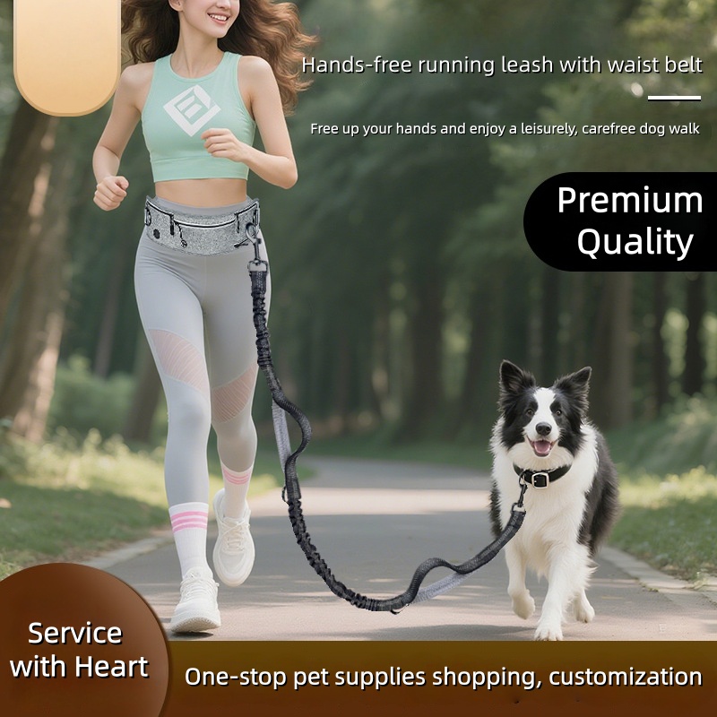 New pet leash, waist-worn dog leash, running dog leash, new dog leash