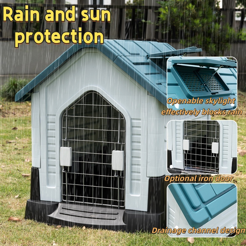 Outdoor sturdy and durable doghouse, rainproof and cold-proof dog house, heat-insulating dog cage
