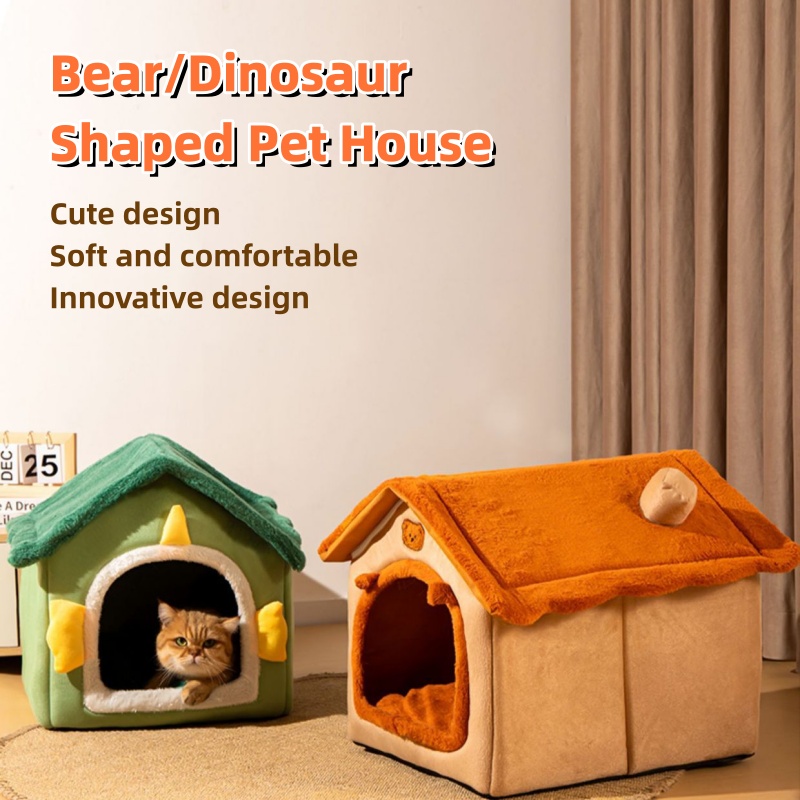 Cat Beds for Indoor Cats, Large Cat Beds Cave for Pet Foldable